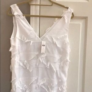✨NWT✨ White Maeve Fringe Shift Dress